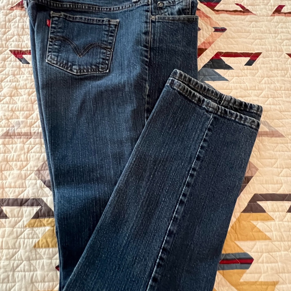 Levi's Indigo Denim with Brown Leather Patch